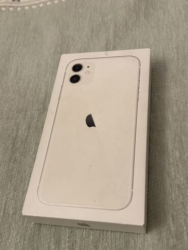 i phone ekran: IPhone 11, 64 GB, Ağ, Zəmanət, Simsiz şarj, Face ID