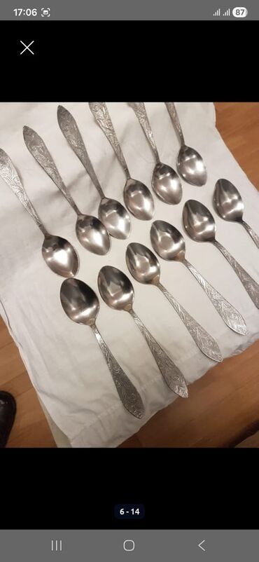 Qaşıqlar: Xörək qaşığı. Nerj. 12 ədəd. Təzə. Rusiya istehsalı. Qiyməti - 45 — 1