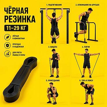 воркаут: 🔥 ЧЁРНАЯ ФИТНЕС-РЕЗИНКА 11–29 КГ — ИДЕАЛЬНЫЙ СТАРТ ДЛЯ ТРЕНИРОВОК! 🔥 — 2