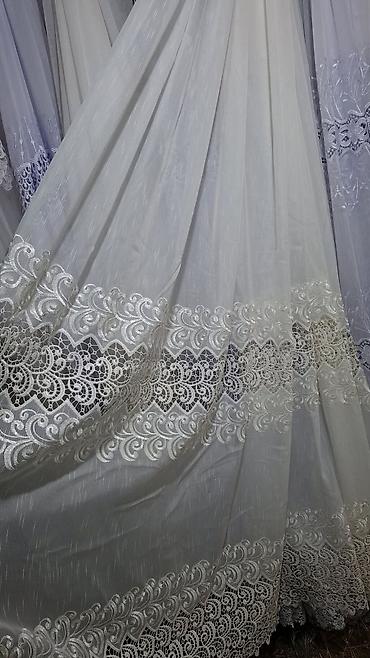 Zavese i draperije: Zavese od tila sa bogatim vezom - Materijal: proziran til (mrežasta — 15