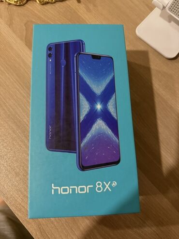 Honor 8X, 64 ГБ, цвет - Синий, Отпечаток пальца, Две SIM карты, Сенсорный