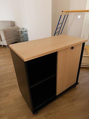arakesmə: Ofis/ev üçün kompakt şkaf - Material: laminat (açıq palıd rəngli ön — 6