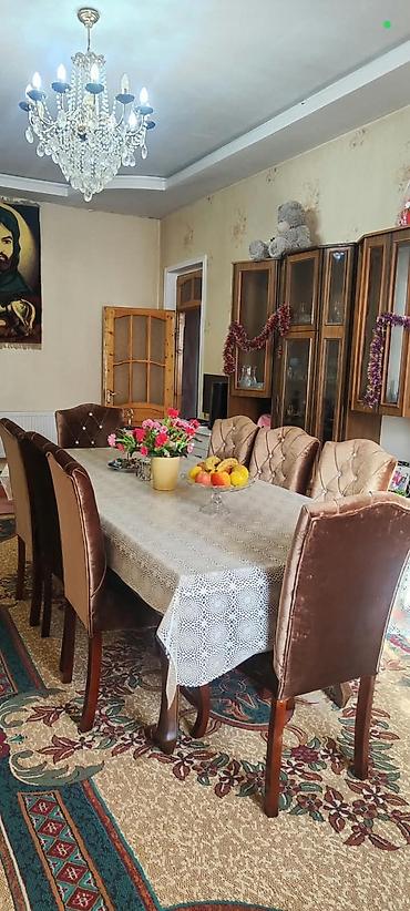 Qonaq otağı üçün, Yeni, Açılmayan, Dördbucaq masa, 8 stul