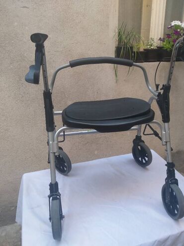 Hodalice, štake, štapovi za hodanje, kolica za hodanje: Nemacka aluminijumska XXXL hodalica-setalica, rolator sa 4 tocka — 2