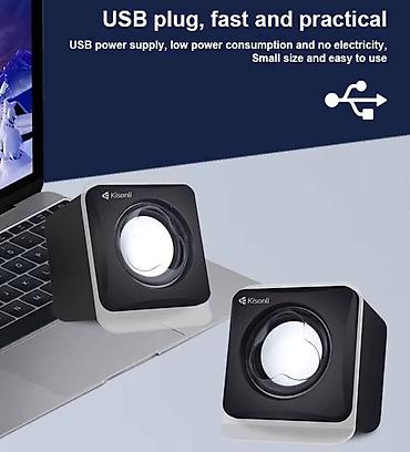 Колонки для ПК и ноутбуков: Компактные колонки для компьютера Kisonli V410 - отличное решение для — 14
