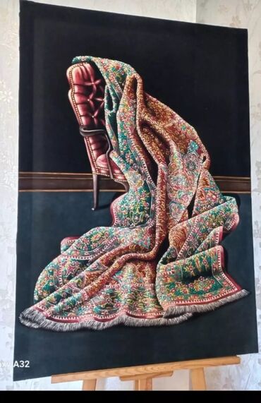 Şəkillər, tablolar: Ölçü 120/80 (12 ədəd). Böyükdürlər. Kətan parça üzərində yağlı boya — 13