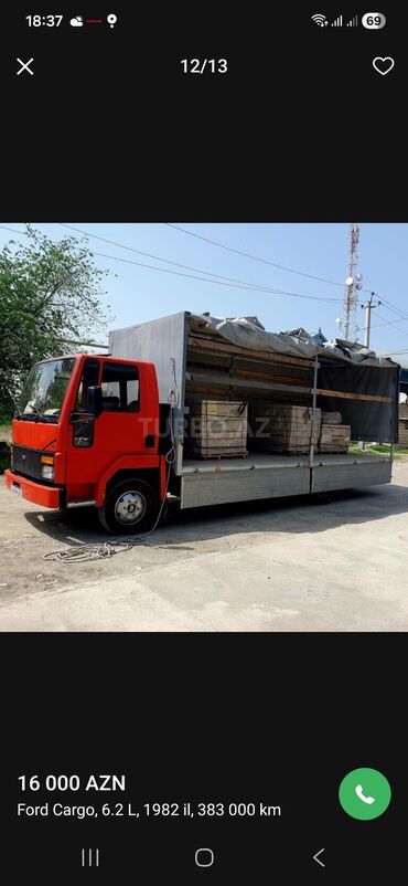 Yük maşınları: Ford Cargo, 1982 il, motor 6.2 l, Tent — 1