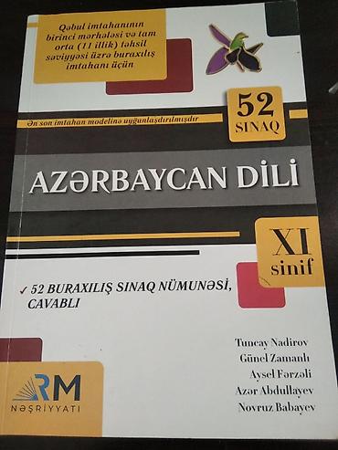 Testlər: Məhsul: “Azərbaycan dili – XI sinif” test toplusu Nəşriyyat: RM — 1
