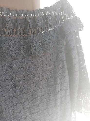 Qadın geyimləri: Qara krujeva bluz - Model: off-shoulder (çiyinlər açıq) - Material — 4