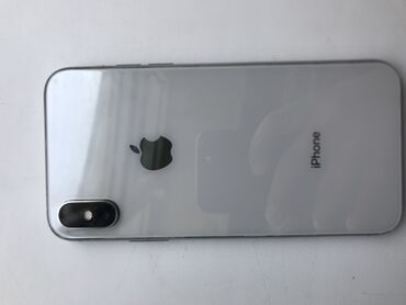 Apple iPhone: IPhone X, Б/у, 256 ГБ, Белый, Защитное стекло, Чехол, 95 %
