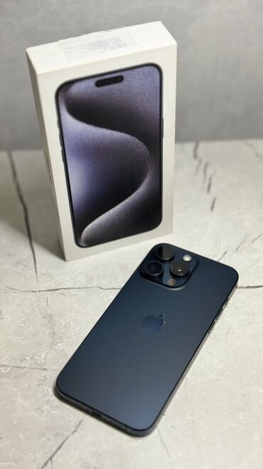 роу 6 прт: IPhone 15 Pro Max, Б/у, 256 ГБ, Blue Titanium, Коробка, 87 %