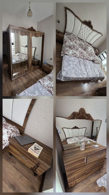 Divan və kreslo dəstləri: İkinəfərlik çarpayı, Dolab, Termo, 2 tumba, İşlənmiş