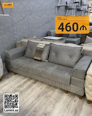 Divan – 230 sm - Rəng: boz (neytral ton, müxtəlif interyerlərlə