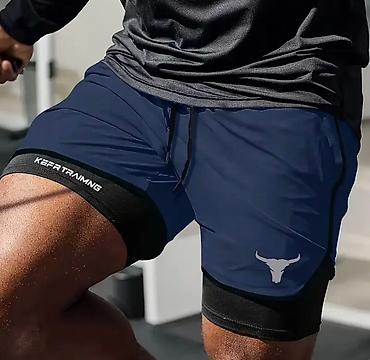 спортивный шорты: Спортивные шорты, Свободная, Двойные, S, M, L — 7