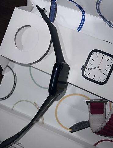 часы apple watch 7: Apple Watch Series 7, 45 мм, алюминий (Midnight) с силиконовым — 3