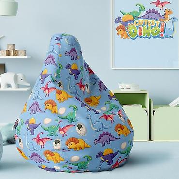 step deka cena: Lazy Bag - Šareni dinosaurusi na svetlo plavoj pozadini (šifra — 1