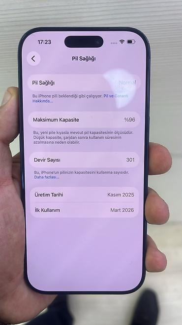 iphone 14 mini: IPhone 17 Pro, 256 GB, Mavi, Simsiz şarj — 2