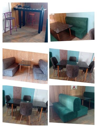 купить компьютерный стол: 5 ədəd stol stul 8 ədəd divan teze kimi Divan biri 100 AZN.stol stul