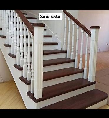 taxta usta: Taxta pilləkənlərin hazırlanması. Pilləkənlər tam qurudulmuş müxtəlif — 3