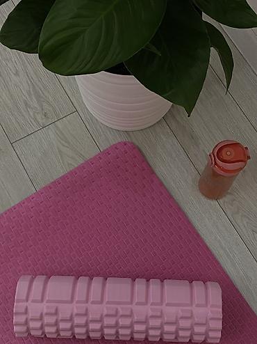 android avto: Массажный ролик (розовый) - Массажный ролик (foam roller): рельефная — 1