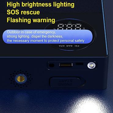 Инструменты для авто: Пуско-зарядное устройство для автомобиля + Компрессор + Повербанк — 8