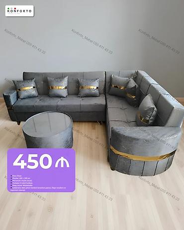 Künc divan dəsti - Ölçü: 280 × 200 sm - Material: Adolon, baza - lalafo.az -da Künc divan dəsti - Ölçü: 280 × 200 sm - Material: Adolon, baza -