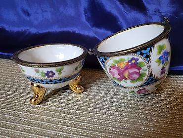 koktel set: Kutija nova za nakit,porcelanska Limoges by Vicko iz 80/90ih.god — 8