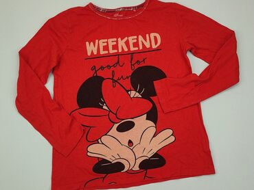 czerwona bluzka na święta: Bluzka, Disney, 14 lat, 158-164 cm, stan - Zadowalający