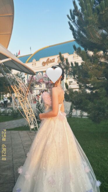 вязаное платье из мохера: Вечернее платье, Пышное, Длинная модель, Хлопок, Без рукавов, Корсет, M (EU 38)