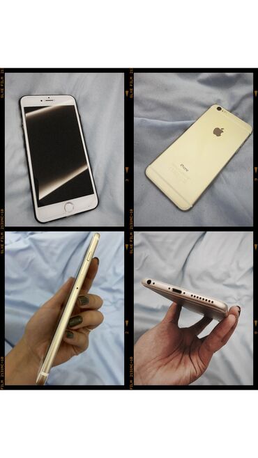 смартфоны fingerprint сканер отпечатков пальцев: IPhone 6 Plus, Б/У, 128 ГБ, Золотой