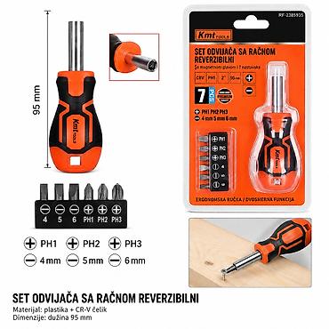 KMT Set bitova odvijača 2385935 Kompaktan set odvijača sa