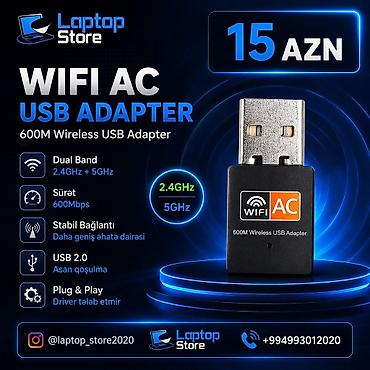 🔥WiFi AC 600M USB Adapter – Cəmi 15 AZN! 🔥 İnternet siqnalınız lalafo.az -da 🔥WiFi AC 600M USB Adapter – Cəmi 15 AZN! 🔥 İnternet siqnalınız