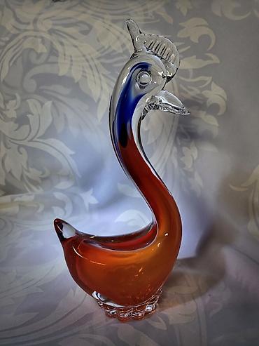 Ostali antikviteti: Murano figura rucni rad iz 70ih.god. Figura duvano staklo,bez — 6