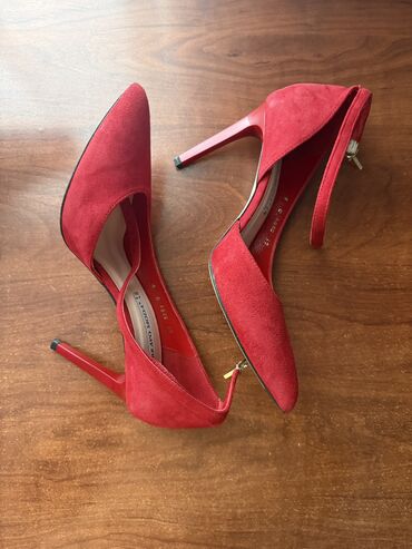 детские вязаные пинетки: Tuflilər, Ölçü: 40, rəng - Qırmızı, Yeni