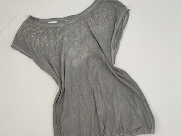 biała bluzka z krótkim rękawem zara: Women's blouse, size M