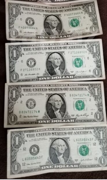 стоимость старых бумажных денег: ABŞ 1 dollar banknotları dəsti - Növ: Federal Reserve Note, 1 USD -