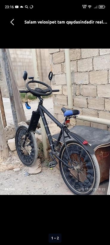 32 lik velosiped: İşlənmiş İki təkərli Uşaq velosipedi 24", sürətlərin sayı: 1, Ünvandan götürmə — 1