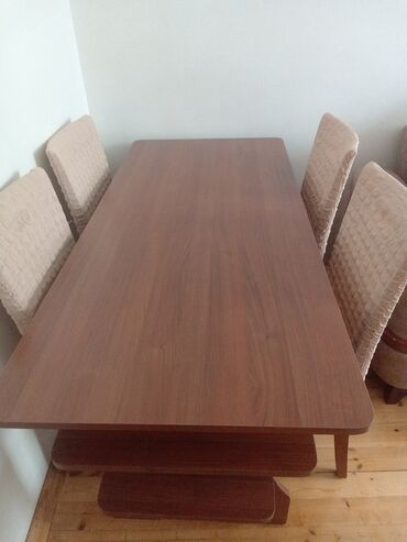 стол деревянный кухонный: Гостиный стол, Б/у, Нераскладной, Прямоугольный стол