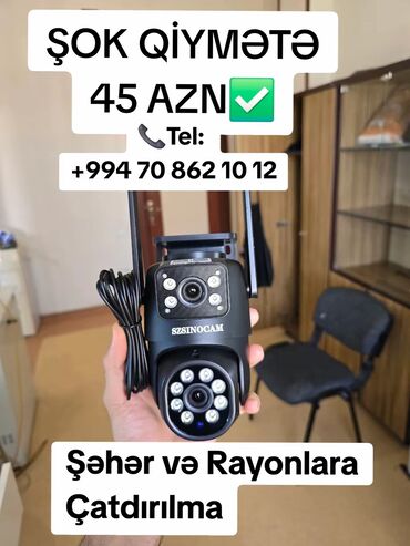 samsung a13 qiymeti kontakt home: WİFi SMART KAMERALAR Təzədir.İşlənməyib.Qutudadır İKi lensli İki