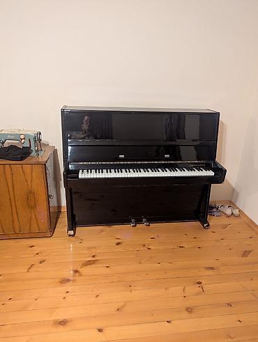 avanti piano: Upright pianino – qara rəngli, klassik parlaq korpuslu model. - Tam — 3