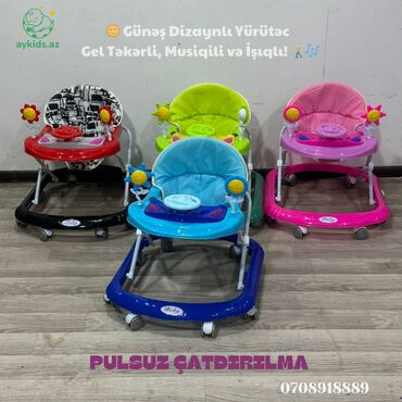 yürütəc: 🌞 Günəş Dizaynlı Yürütəc – Gel Təkərli, Musiqili və İşıqlı! 🚶‍♂️🎶 👶
