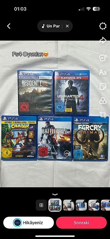 PS4 (Sony Playstation 4): Ps4 Oyunları Resident Evil Biohazard- 40 Azn Uncharted 4- 30 Azn — 1