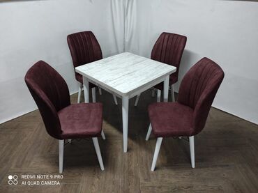 Setovi stolova i stolica: CENA KOMPLETA 29000 din STOLICA Boja -Bordo Materijal-metalni ram — 17