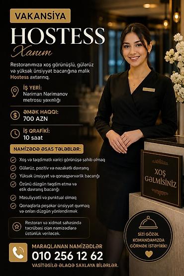 Hostes, qeydiyyatçı tələb olunur lalafo.az -da — 1 Hostes, qeydiyyatçı tələb olunur — 1