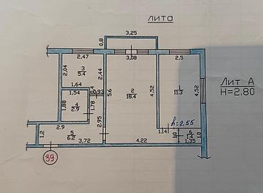 Продажа квартир: Продаю! 2-кв. 2/5 Ахунбаева на против Ата-турк парка.45.6м2.всё в — 1