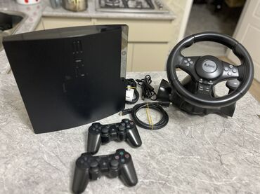 PS3 (Sony PlayStation 3): Playstation 3 slim model ideal vəziyyətdə. Plombu üstündə ustada — 2