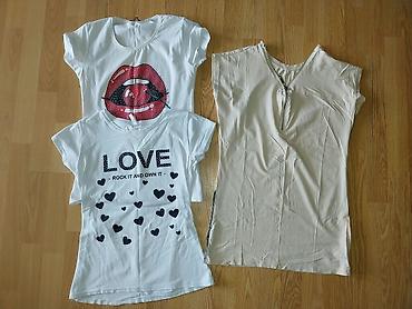 Kompleti: Ženska odeća – set majica i trenerki - Tri pamučne majice sa kratkim — 2