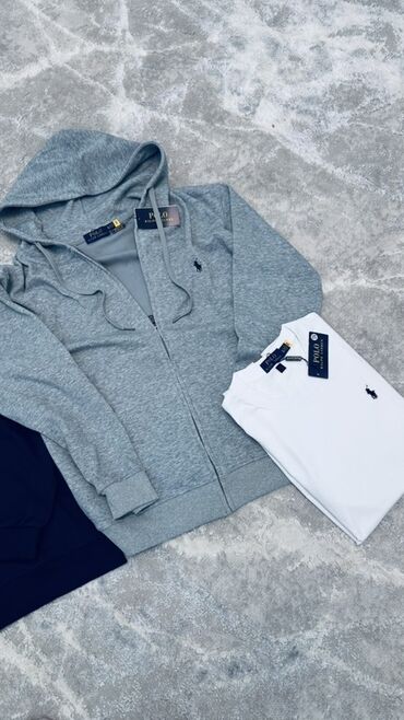 футболка 48 50 размер: Мужской комплект Polo Ralph Lauren - Толстовка на молнии с капюшоном