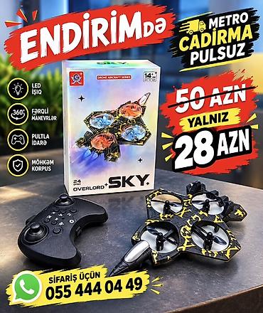 uşaqlar üçün oyuncaqlar: Overlord SKY+ dron-u – 2.4 GHz pultla idarə olunan, 14+ yaş üçün uçuş — 1