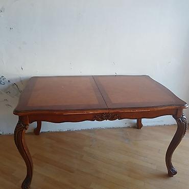 Masalar: Klassik üslubda massiv ağac yemək/otaq masası - Material: təbii ağac — 2